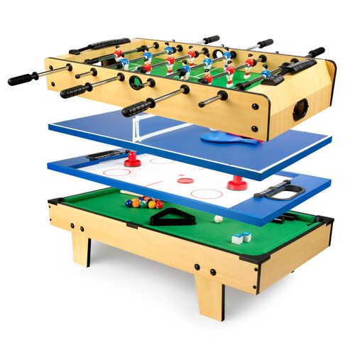 Table De Jeu 4 En 1 Baby-Foot, Billard Tennis De Table, Hockey