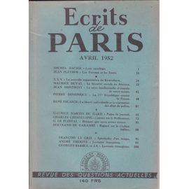 Ecrits De Paris N°90 Avril 1952