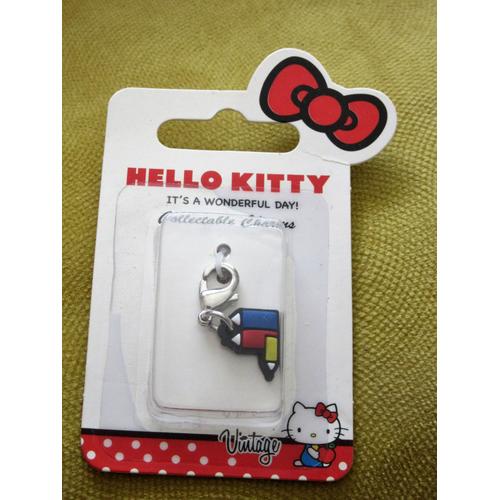 Hello Kitty Collectable Charms Vintage"It's A Wonderfull Day" Crayons De Couleur