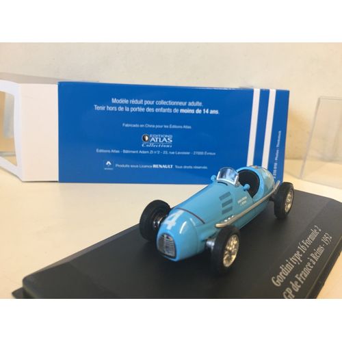 Gordini F2 Type 16 Gp France Reims 1952 Behra 1er 1/43-Atlas
