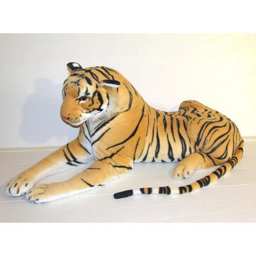 Peluche Tigre Couché 85 Cm