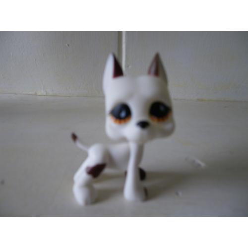 Petshop Lps Chien Danois Blanc/ Marron Rare