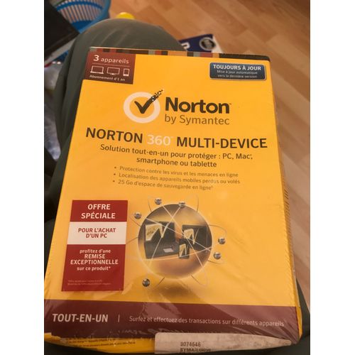 Norton 360 Multi-Device - (V. 2.0) - Version Boîte (1 An) - 3 Périphériques - Win, Mac, Android, Ios - Français)