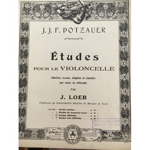 Etudes Pour Le Violoncelle Par J.J.F Dotzauer, 3ème Partie