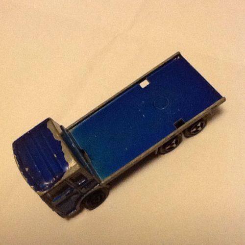 Majorette Camion Plateau Saviem Bleu