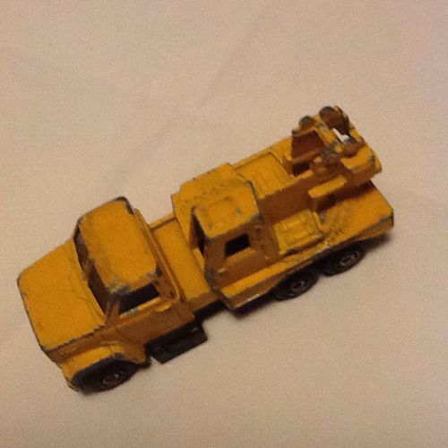 Majorette Camion Grue Jaune 1/80