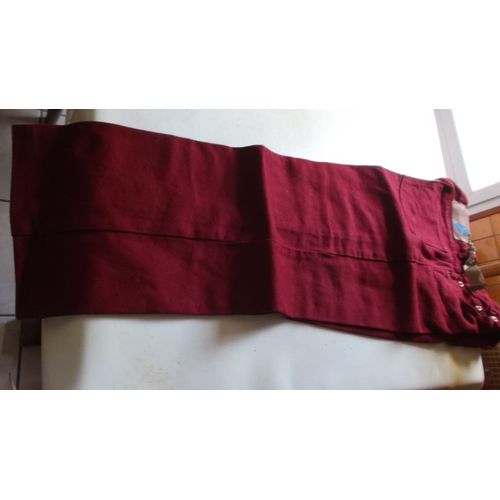 Pantalon Homme De 1m60 Environ Kerozene Coton 42 Rouge Fonce