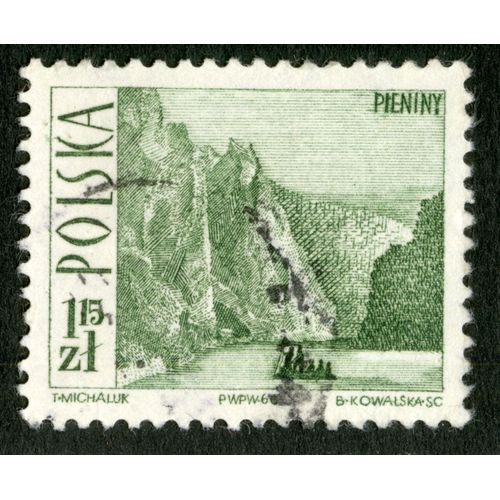 Timbre Oblitéré Polska,Pieniny,Pwpw 66,Michaluk,Kowalska,1,15 Zl