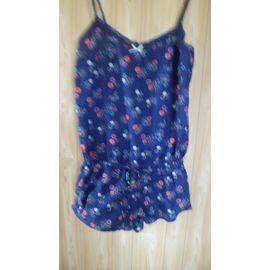 Combishort Undiz. Taille S. Taille Élastique, Fines Bretelles. Petite Fente Sur Les Côtés. Longueur Totale À Partir Des Bretelles : 55 Cm Environ.