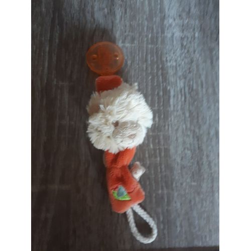 Attache Sucette Noukies Chat Fidji Orange