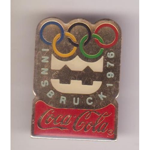 Pins Jeux Olympiques Innsbruck 1976 Coca Cola (Signé Premier Taiwan 1990) 1.7x3.2 Cm