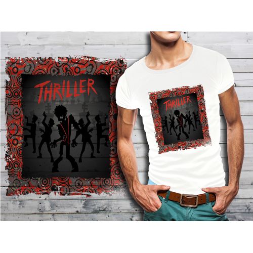T-Shirt Blanc Homme Taille Xl Collection Zombie 04 Thriller