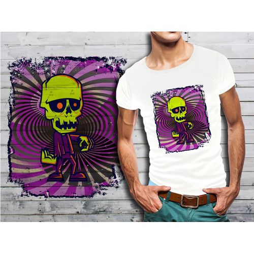 T-Shirt Blanc Homme Taille Xl Collection Zombie 05