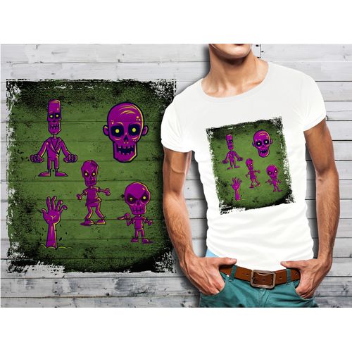 T-Shirt Blanc Homme Taille Xl Collection Zombie 06