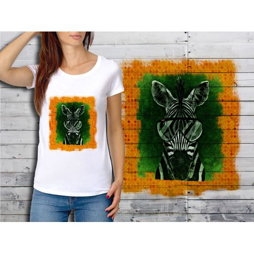 T-Shirt Blanc Femme Taille Xl Collection Humanimal 01 Le Zebre