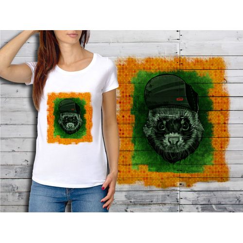 T-Shirt Blanc Femme Taille Xl Collection Humanimal 06 La Fouine