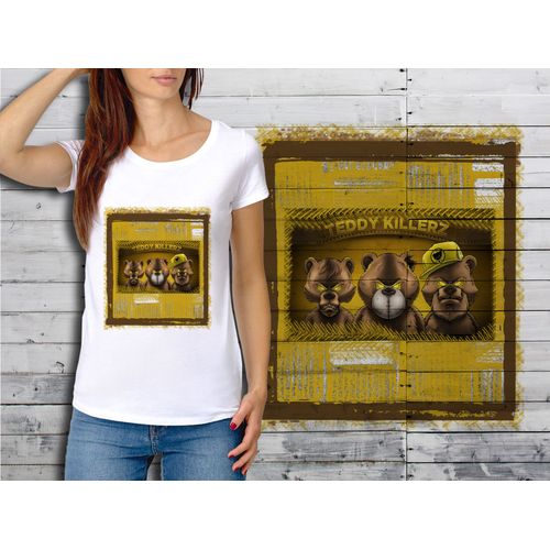 T-Shirt Blanc Femme Taille Xl Collection Fun Cartoons 03