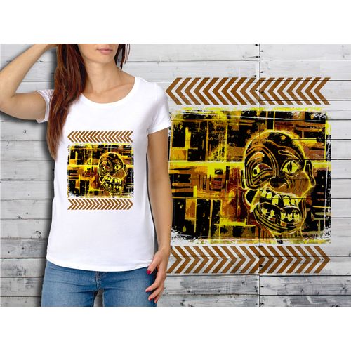 T-Shirt Blanc Femme Taille Xl Collection Zombie 03