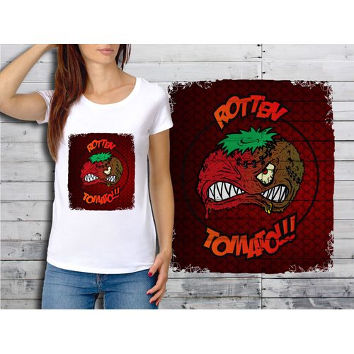 T-Shirt Blanc Femme Taille Xl Collection Fun Cartoons 15 Rotten Tomato