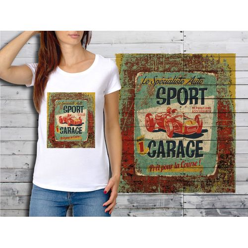 T-Shirt Blanc Femme Taille Xl Collection Vintage Motors 04