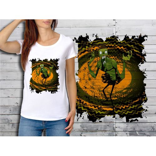 T-Shirt Blanc Femme Taille Xl Collection Zombie 04
