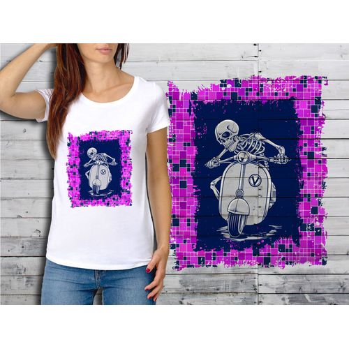 T-Shirt Blanc Femme Taille Xl Collection Skull Tete De Mort 10