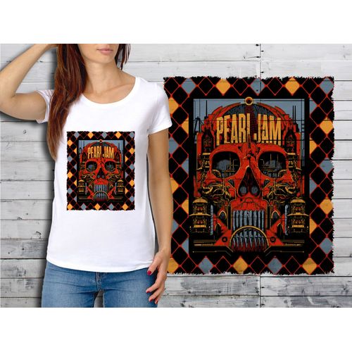 T-Shirt Blanc Femme Taille Xl Collection Skull Tete De Mort 12
