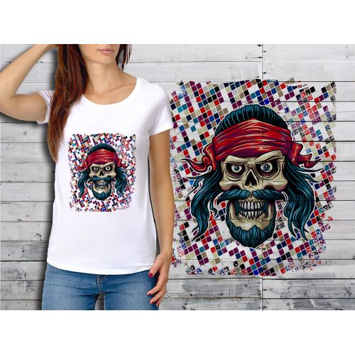 T-Shirt Blanc Femme Taille Xl Collection Skull Tete De Mort 15