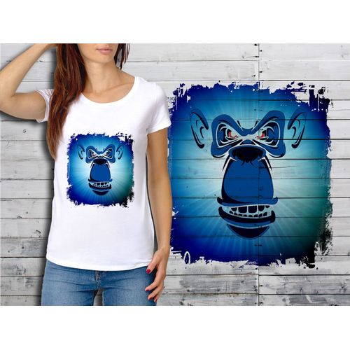 T-Shirt Blanc Femme Taille Xl Collection Crazy Monkey 03
