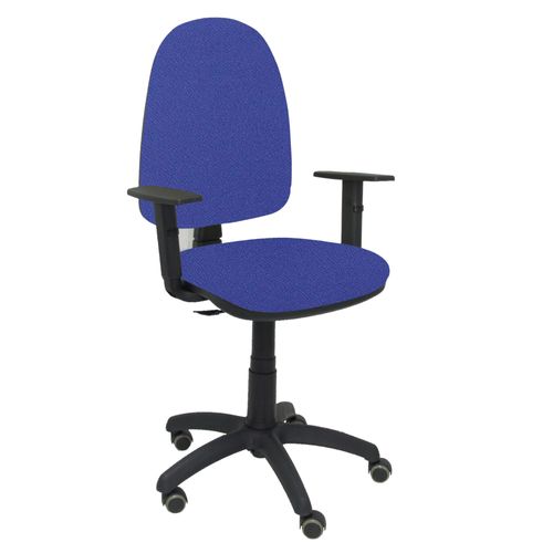 Modèle 04cpbali229b10 Chaise De Bureau Ergonomique Avec Mécanisme De Contact Permanent Et Réglable En Hauteur Assise Et Dossier Rembourrés En Tissu Bali Couleur Bleu (Bras Réglable Inclus)