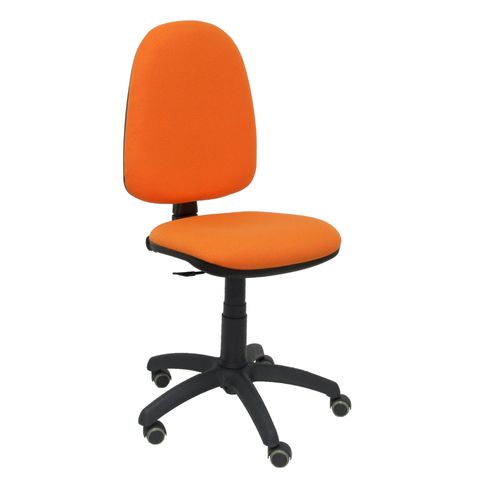Modèle 04cpbali308rp Chaise De Bureau Ergonomique Avec Mécanisme De Contact Permanent, Réglable En Hauteur Et Roues De Parquet Assise Et Dossier Rembourrés En Tissu Bali Couleur Orange