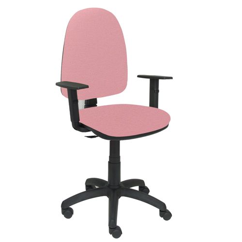 Modèle 04cpbali710b10 Chaise De Bureau Ergonomique Avec Mécanisme De Contact Permanent Et Réglable En Hauteur Assise Et Dossier Rembourrés En Tissu Bali Couleur Rose Pâle (Bras Réglable Inclus)