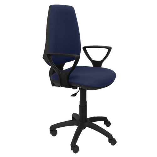 Modèle 14cpbali200bgolf Cp Chaise De Bureau Ergonomique Avec Contact Permanent Et Réglable En Hauteur Assise Et Dossier Rembourrés En Tissu Bali De Couleur Bleu Marine (Bras Fixes Inclus)