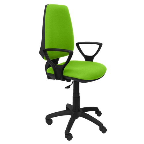 Modèle 14cpbali22bgolf Cp Chaise De Bureau Ergonomique Avec Contact Permanent Et Réglable En Hauteur Assise Et Dossier Rembourrés En Tissu Bali De Couleur Pistache (Bras Fixes Inclus)