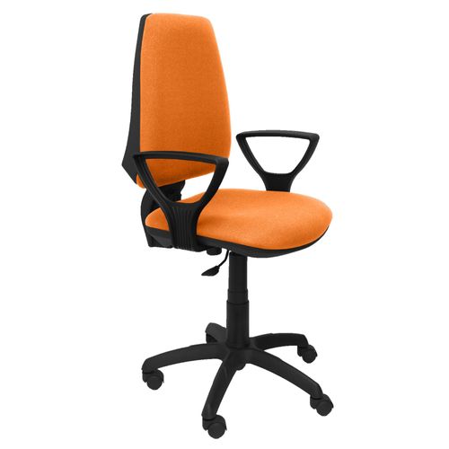 Modèle 14cpbali308bgolf Cp Chaise De Bureau Ergonomique Avec Contact Permanent Et Réglable En Hauteur Assise Et Dossier Rembourrés En Tissu Bali De Couleur Orange (Bras Fixes Inclus)