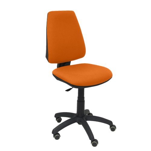 Modèle 14cpbali308rp Cp Chaise De Bureau Ergonomique Avec Contact Permanent, Réglable En Hauteur Et Roues De Parquet Assise Et Dossier Rembourrés En Tissu Bali De Couleur Orange