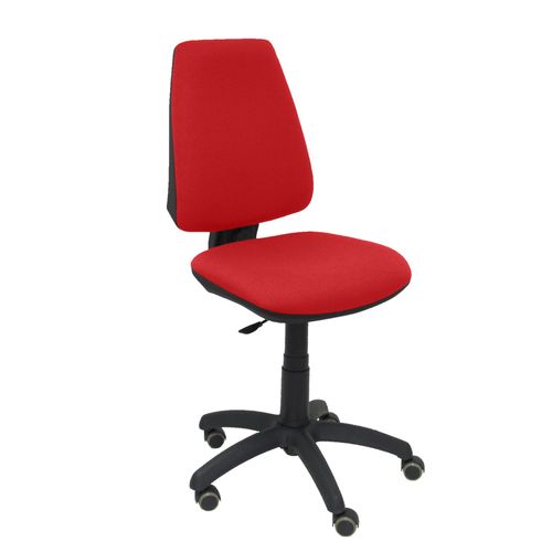 Modèle 14cpbali350rp Cp Chaise De Bureau Ergonomique Avec Contact Permanent, Réglable En Hauteur Et Roues De Parquet Assise Et Dossier Rembourrés En Tissu Bali De Couleur Rouge