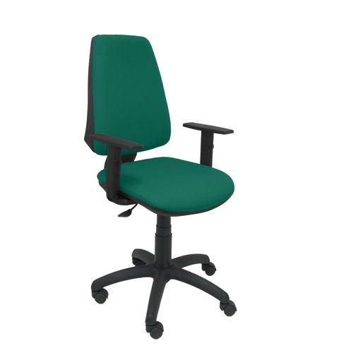 Modèle 14cpbali456b10 Cp Chaise De Bureau Ergonomique Avec Contact Permanent Et Réglable En Hauteur Assise Et Dossier Rembourrés En Tissu Bali De Couleur Vert (Bras Réglable Inclus)