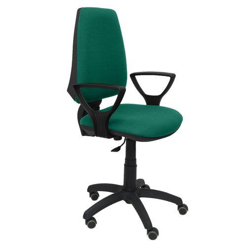 Modèle 14cpbali456bgolfrp Cp Chaise De Bureau Ergonomique Avec Contact Permanent, Réglable En Hauteur Et Roues De Parquet Assise Et Dossier Rembourrés En Tissu Bali De Couleur Vert (Bras Fixes Inclus)