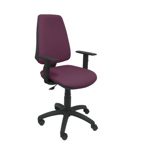 Modèle 14cpbali760b10 Cp Chaise De Bureau Ergonomique Avec Contact Permanent Et Réglable En Hauteur Assise Et Dossier Rembourrés En Tissu Bali De Couleur Violet (Bras Réglable Inclus)