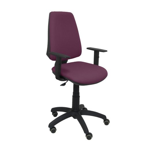 Chaise De Bureau Ergonomique Avec Contact Permanent, Réglable En Hauteur Et Roues De Parquet Assise Et Dossier Rembourrés En Tissu Bali De Couleur Violet