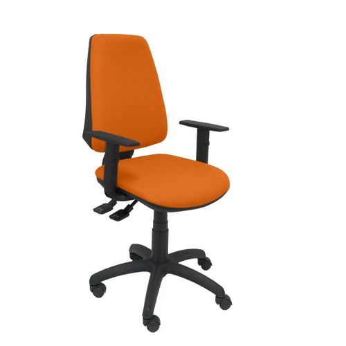 Modèle 14sbali308b10 Cp Chaise De Bureau Ergonomique Avec Mécanisme Synchrone Et Réglable En Hauteur Assise Et Dossier Rembourrés En Tissu Bali De Couleur Orange (Bras Réglable Inclus)