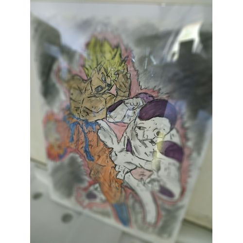 Peinture Dragon Ball Z Fusain Et Aquarelle