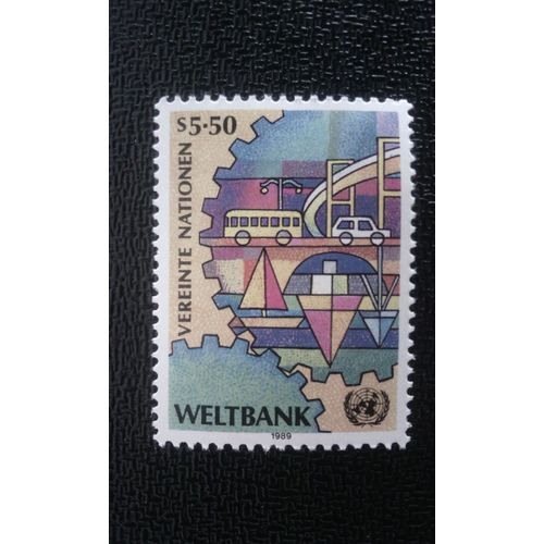 Timbre Nations Unis (Onu) Vienne Yt 89 Banque Mondiale 1989