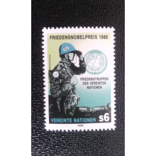Timbre Nations Unis (Onu) Vienne Yt 91 Prix Nobel De La Paix 1989