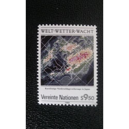 Timbre Nations Unis (Onu) Vienne Yt 93 Service Météorologique 1989