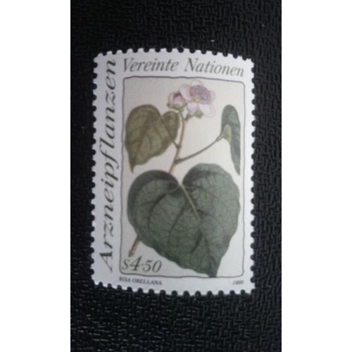 Timbre Nations Unis (Onu) Vienne Yt 106 Fleurs Médicinales Bixa Orellana 1990