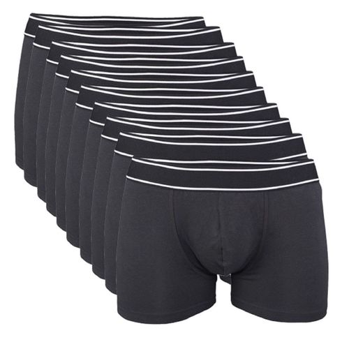 Lot 10 Boxers Shorty Homme K800 - Coton - Noir