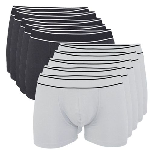 Lot 10 Boxers Shorty Homme K800 - Coton - Noir Et Blanc