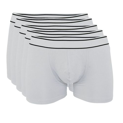 Lot 5 Boxers Shorty Homme K800 - Coton - Blanc